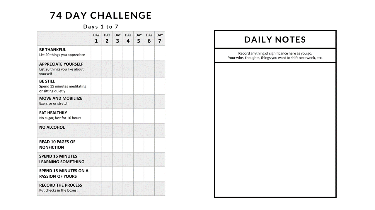 75 Hard Challenge Rules & PDF Planner