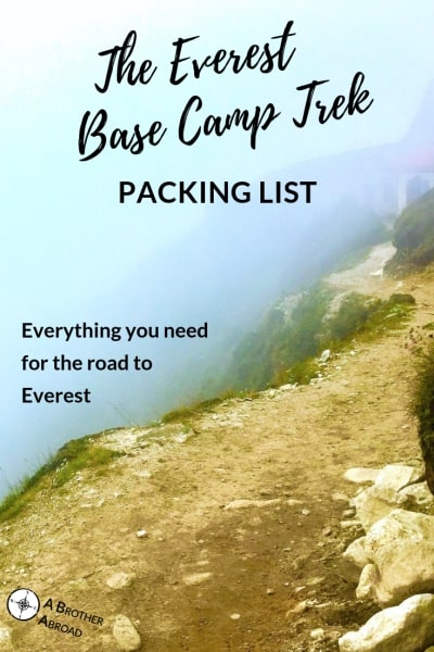 Everest Base Camp Packing List - everything you need to take on the Everest Base Camp Trek from backpacks, to shoes, to water filters