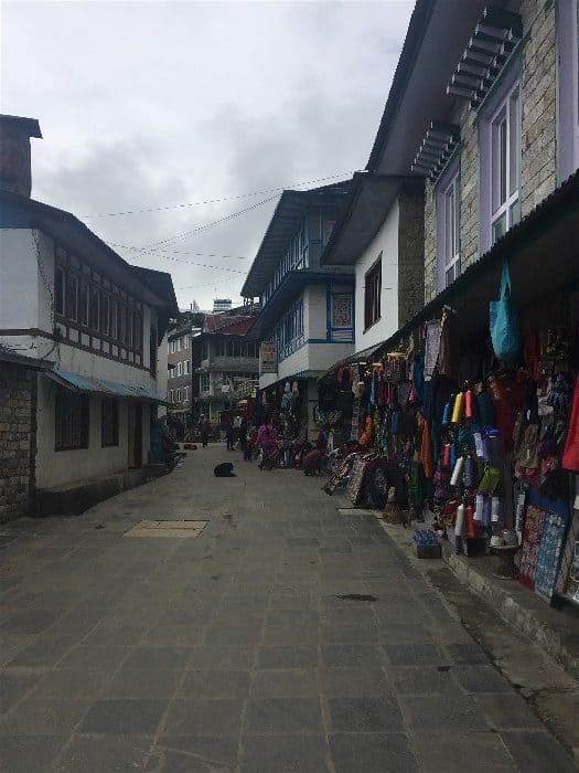 The main street of Lukla Town