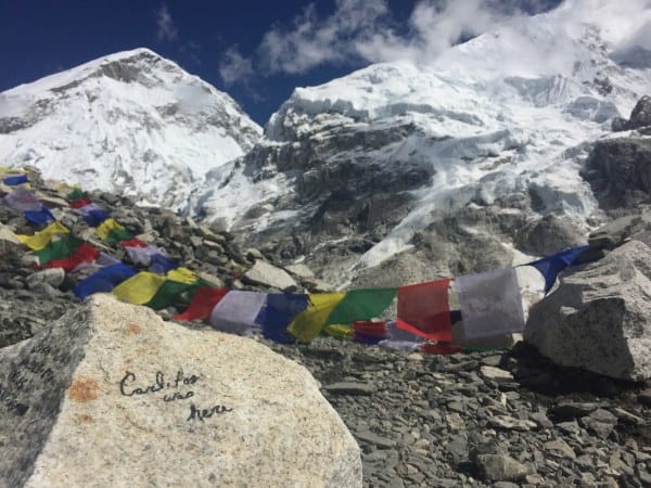 Leaving a mark at Everest Base Camp