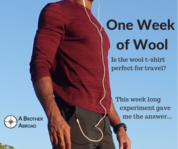 1 Week Experiment proving that the wool t shirt and the merino wool t shirt make the best travel t shirt