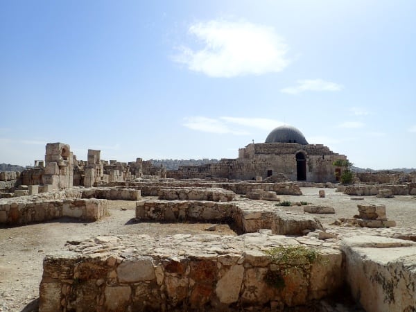 Ruins surround an Ummayad Mosque in Amman, Jordan