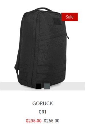 GORUCK Discount & Sale on GORUCK GR1 for Veteran's Day
