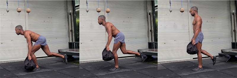 Single Leg Sandbag Deadlift