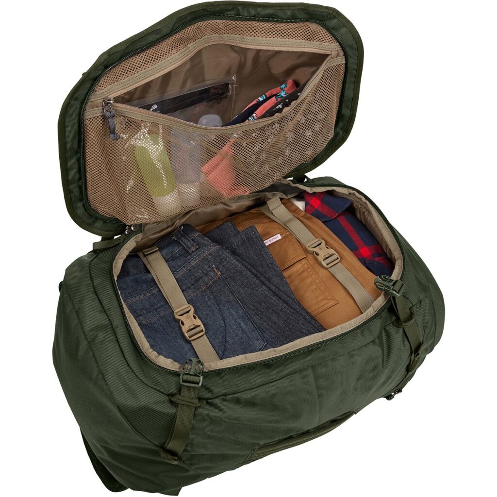 travel bag in backpack