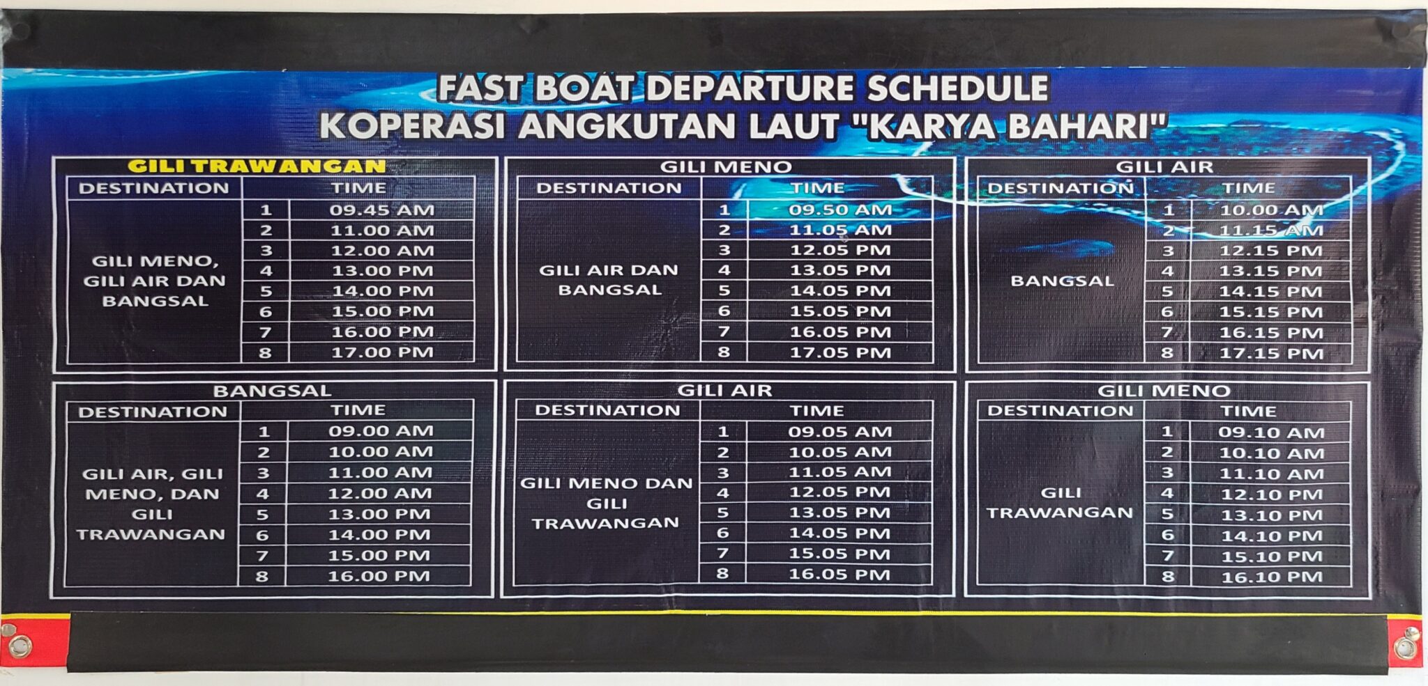 How to Get from Bali to Gili Island Trawangan, Air,