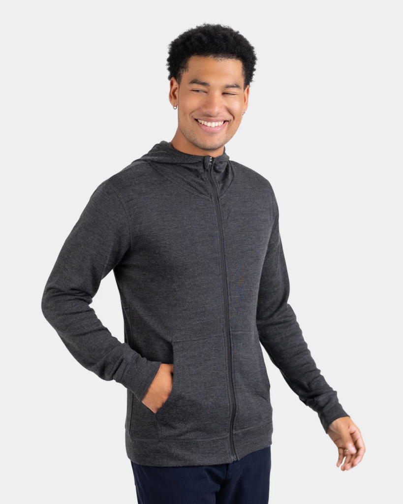 Merino Wool Fleece, Men's Powder Quarter Zip