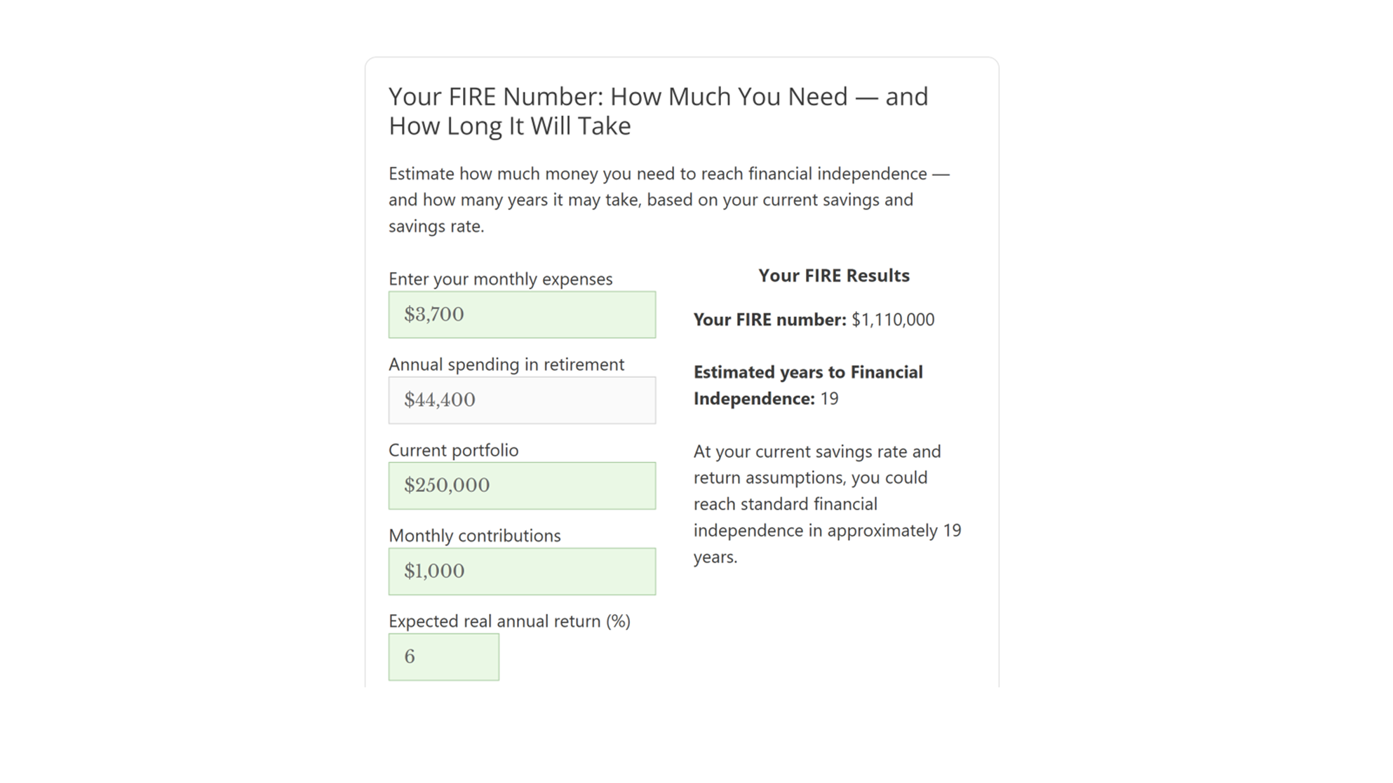 FIRE Calculator