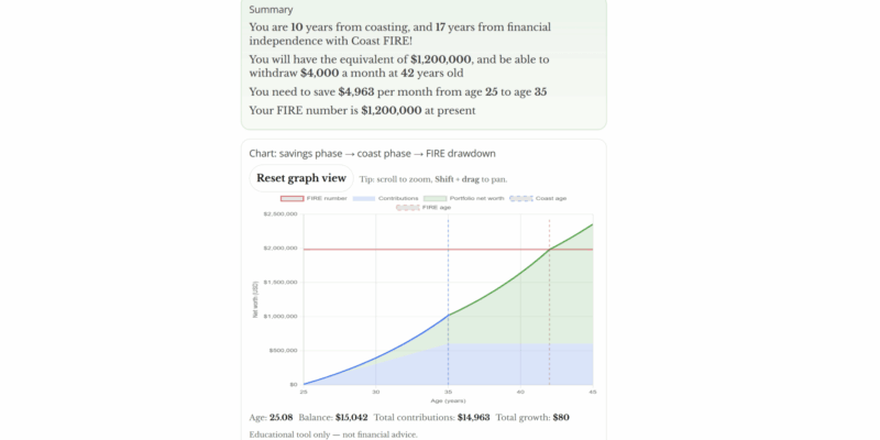 Coast FIRE Calculator